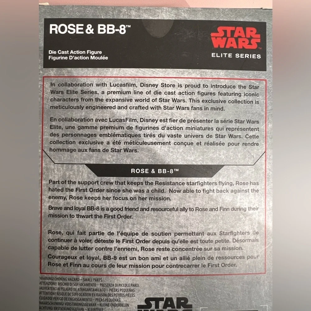 Star Wars Elite Series Die Cast Action Figure Disney Store Rose & BB-8 - Picture 8 of 10